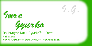 imre gyurko business card